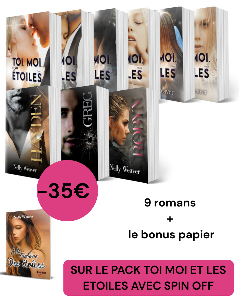 Pack Toi. Moi. Et les étoiles + spin off - Éditions spéciale signée par l'auteur + son bonus