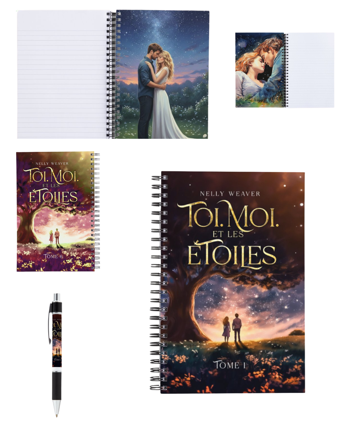 Le carnet + son stylo Relié Toi. Moi. Et les étoiles